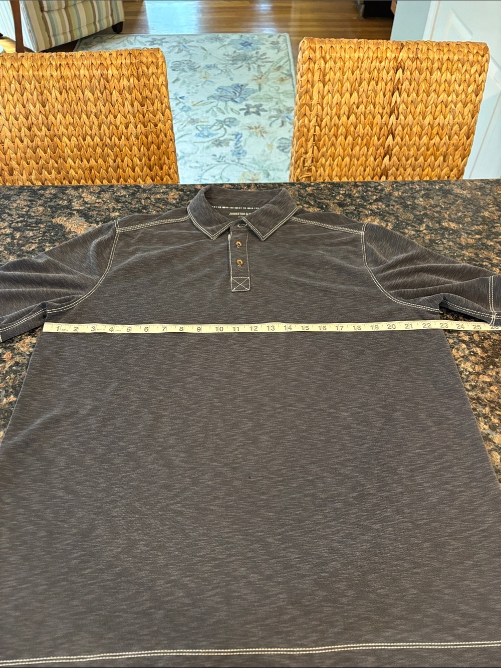 Johnston & Murphy Men's Vintage Slub Polo - Picture 4 of 11